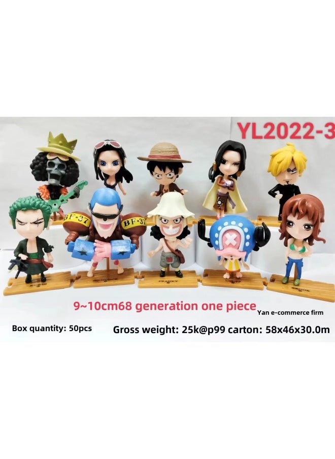 Naruto Hand-made Model Full Set Of Doll Q Version Naruto Sasuke Kakashi I Love Luo Ban Xiao Organization Ornaments-Color:(Ordinary) 68 Generation Pirate 1 Price (10 Times The Whole Set)  - Image 1