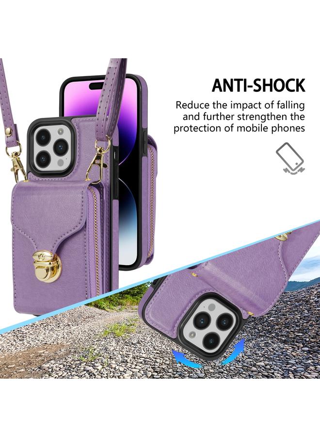 اس-توب جراب لهاتف iPhone 14 Pro مزود بسحاب ومحفظة بطاقات معدنية - Image 3