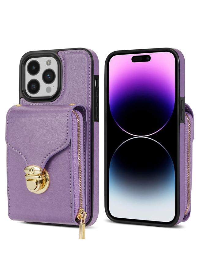 اس-توب جراب لهاتف iPhone 14 Pro مزود بسحاب ومحفظة بطاقات معدنية - Image 2