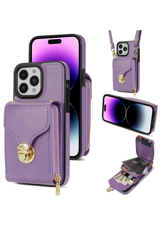 اس-توب جراب لهاتف iPhone 14 Pro مزود بسحاب ومحفظة بطاقات معدنية - Image 1