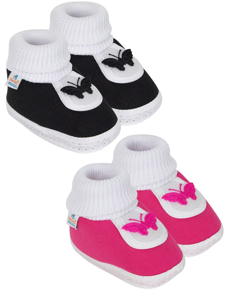 Neska Moda Set Of 2 Unisex Pair Baby Booties For 6 to 12 Months - Image 1
