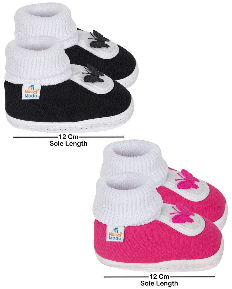 Neska Moda Set Of 2 Unisex Pair Baby Booties For 6 to 12 Months - Image 2