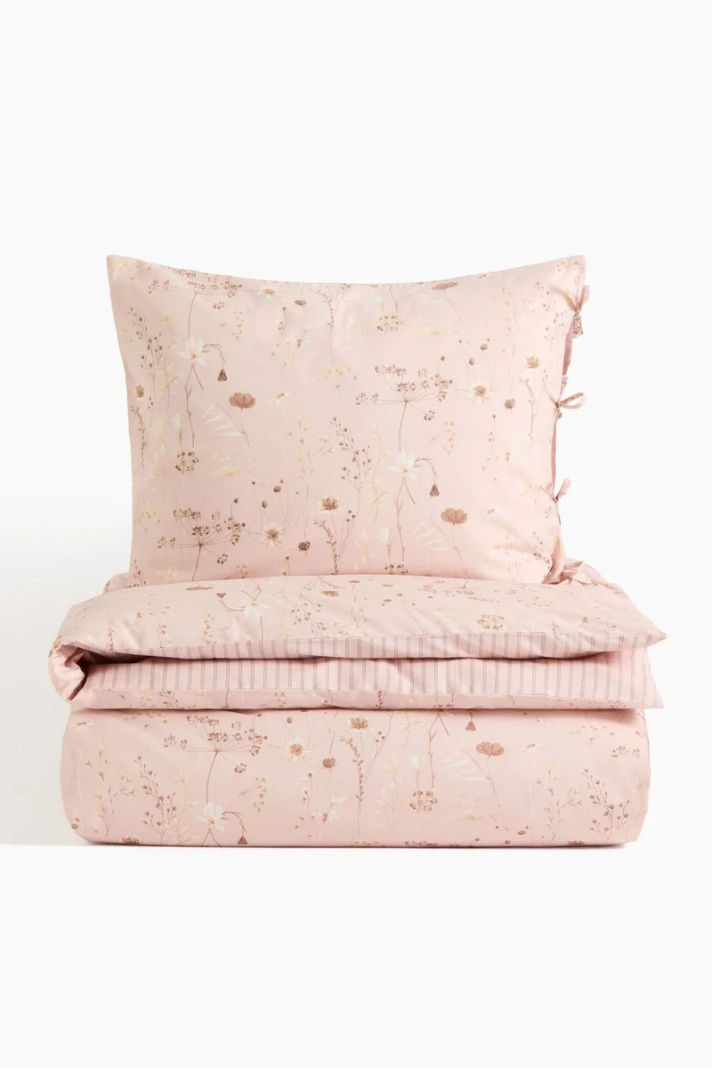 H&M Floral single duvet cover set