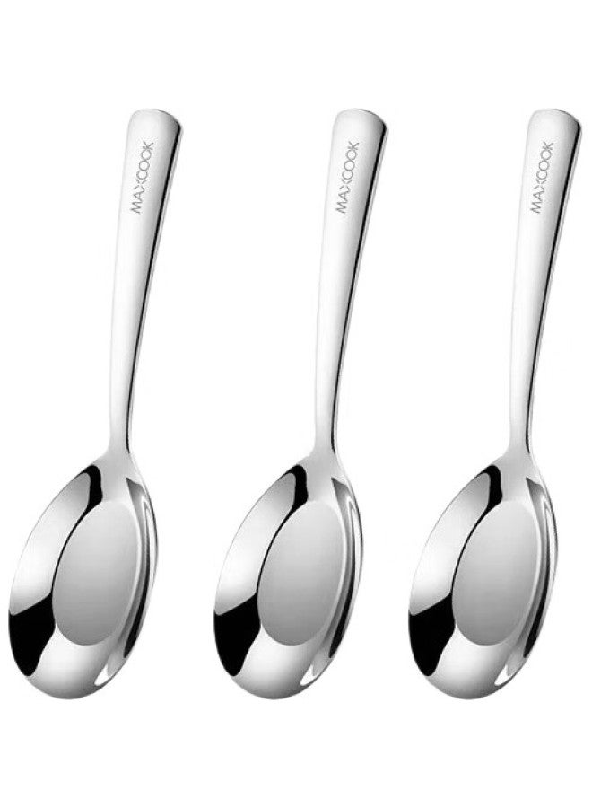 MAX COOK 316L Stainless Steel Soup Ladle Spoon Set Large Ladle Flat Bottom Ladle Dining Ladle Rice Ladle Ladle Spoon Three-Piece Set Mccu3905 - Image 1