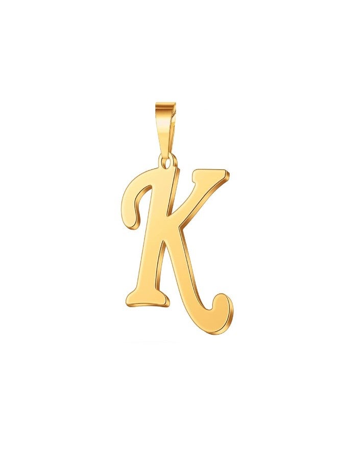 Kalapure Initial Charms Gold Initial Pendant Letter Charm Name Pendant for Women & Men (K) in 14k Gold - Image 1