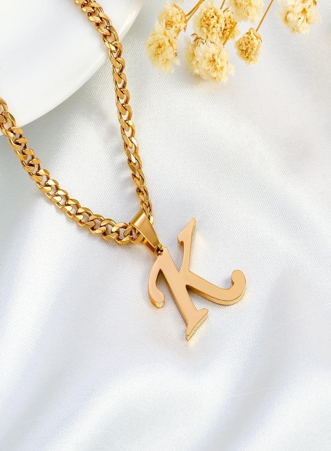 Kalapure Initial Charms Gold Initial Pendant Letter Charm Name Pendant for Women & Men (K) in 14k Gold - Image 3