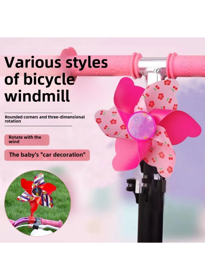 Colorful Children's Bicycle Windmill Balance Car Bell Decoration Mountain Bike Interactive Toy For Boys And Girls Under 14-Color:[Little Blue Hat] Car Bell