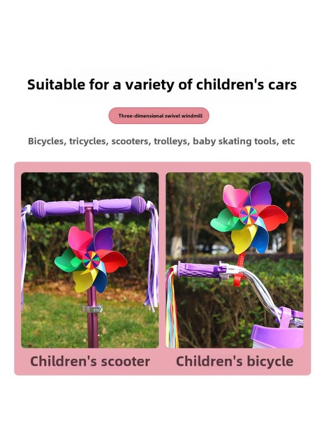 Colorful Children's Bicycle Windmill Balance Car Bell Decoration Mountain Bike Interactive Toy For Boys And Girls Under 14-Color:[Little Blue Hat] Car Bell