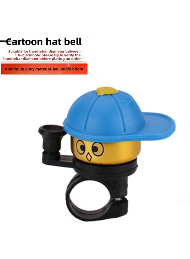 Colorful Children's Bicycle Windmill Balance Car Bell Decoration Mountain Bike Interactive Toy For Boys And Girls Under 14-Color:[Little Blue Hat] Car Bell