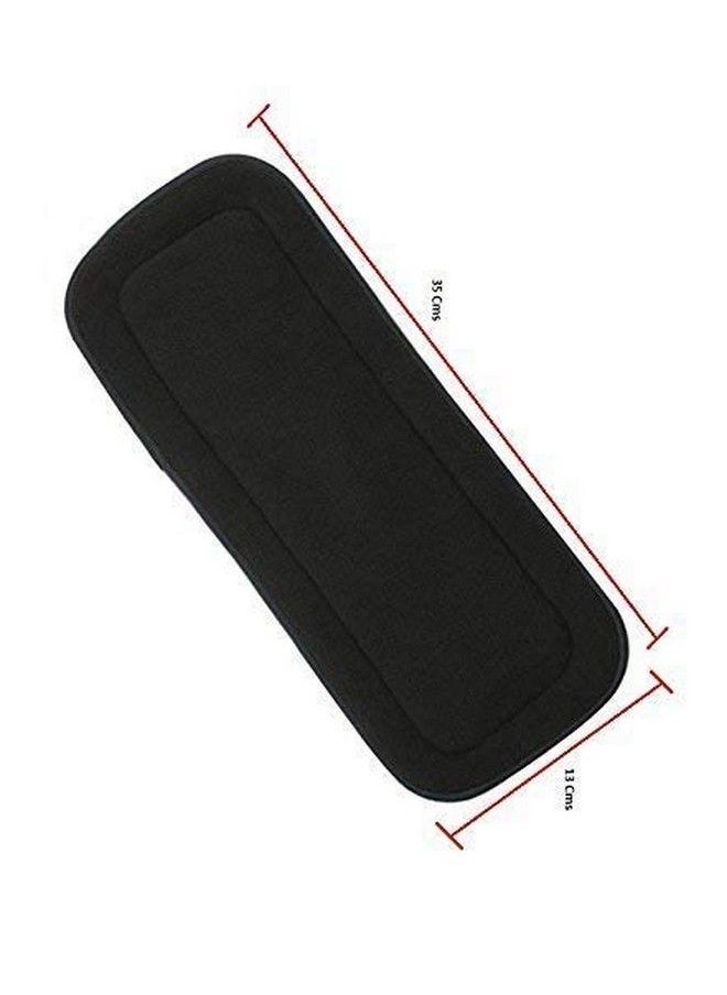 (Set Of 5) Premium Bamboo 5 Layer Charcoal Wetfree Reusable Washable Cotton Diaper Nappy Inserts
