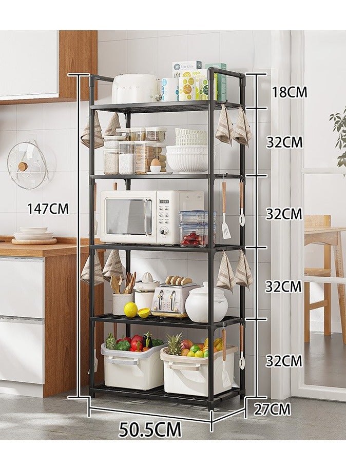 Storage Shelves - 5 Tier Wire Shelving Unit, Metal Shelving Organizer, Garage Storage Shelf, Bathroom Storage for Laundry Room, Closet, Kitchen & Pantry  - Image 1