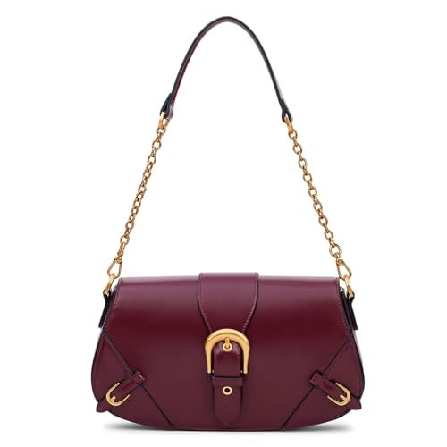 Miraggio Sylvie Structured Shoulder Bag For Women Stylish | Ladies Shoulder Bag With Buckle Detailing - Image 1