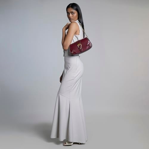 Miraggio Sylvie Structured Shoulder Bag For Women Stylish | Ladies Shoulder Bag With Buckle Detailing - Image 2