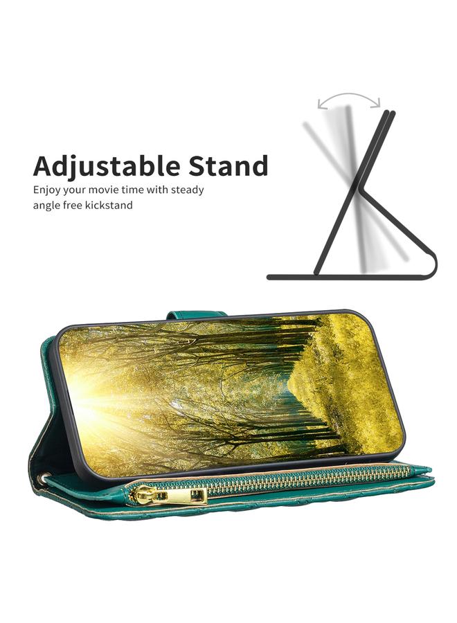 اس-توب جراب لهاتف Samsung Galaxy A55 مع محفظة جلدية بسحاب من الألماس - Image 4