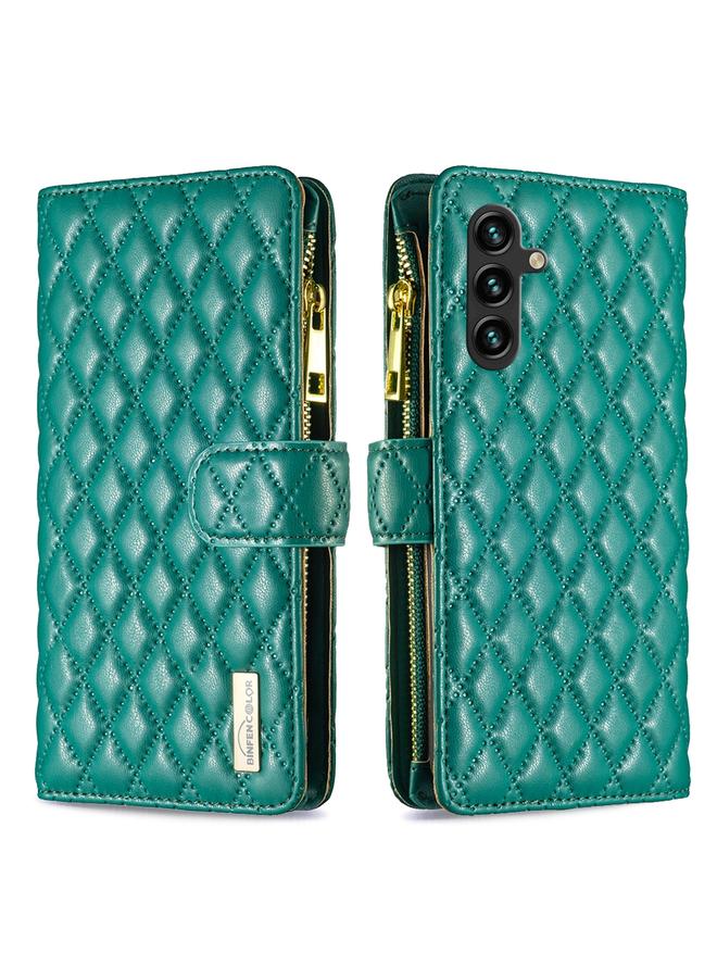 اس-توب جراب لهاتف Samsung Galaxy A55 مع محفظة جلدية بسحاب من الألماس - Image 1