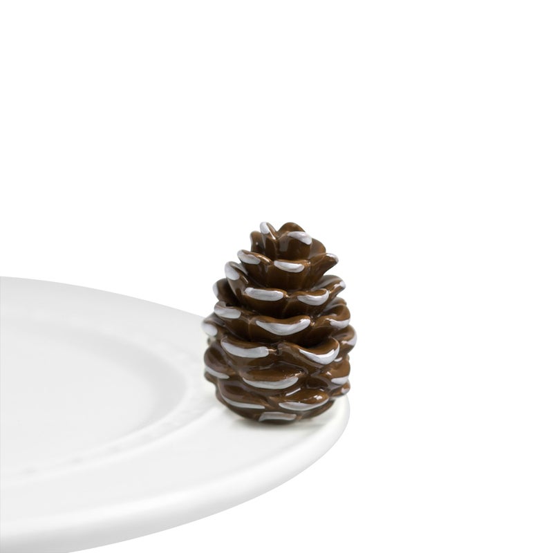nf nora fleming Nora Fleming Pretty Pinecone  HandPainted Ceramic Autumn Decor  Fall Minis for The Home and Office 