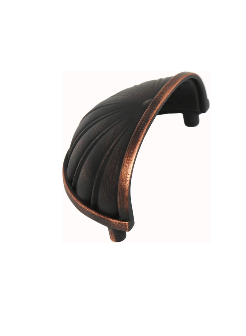 ROBUSTLINE ORB FINISH ZINC DRAWER PULL HANDLE HALF MOON WITH DESIGN - Image 1