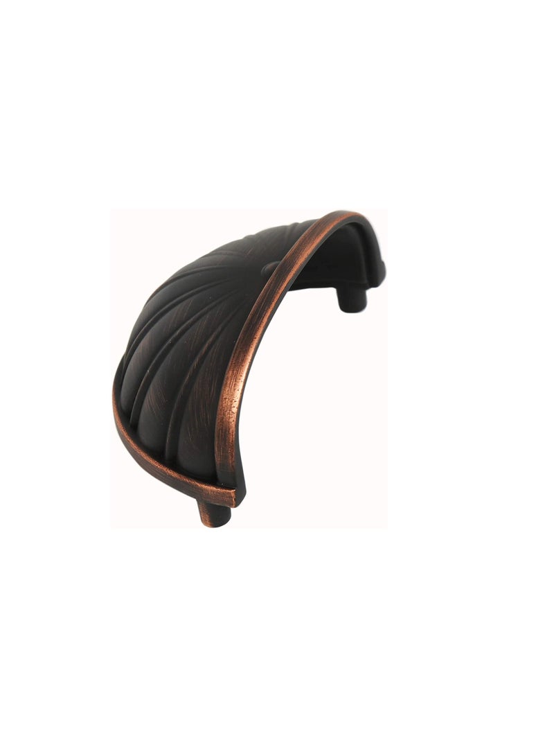 ROBUSTLINE ORB FINISH ZINC DRAWER PULL HANDLE HALF MOON WITH DESIGN - Image 2