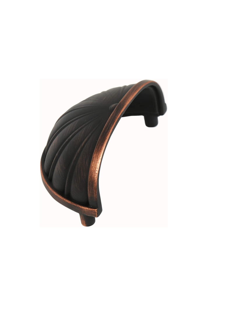 ROBUSTLINE ORB FINISH ZINC DRAWER PULL HANDLE HALF MOON WITH DESIGN - Image 3