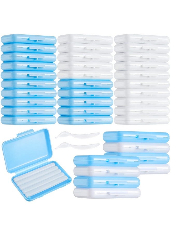 تونديامو عبوة من 40 قطعة من شمع تقويم الأسنان الشفاف من تونديمو، شمع تقويم الأسنان لمن يرتدون شمع تقويم الأسنان، مع علبة تخزين ملونة ورائحة (أصلية، بنكهة النعناع) - Image 1