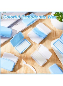 Tondiamo Tondiamo 40 Pack Clear Braces Wax for Teeth Dental Orthodontic Wax for Braces Wearer Tooth Wax for Braces and Oral Appliances with Colorful Storage Case and Smell(Original, Mint)  - Image 4