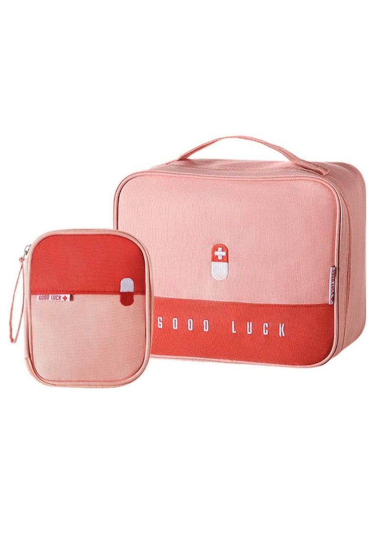 Empty First Aid Bags Travel Medical Supplies Cosmetic Organizer Insulated Medicine Bag Convenient Safety Kit Suit for Family Outdoors Hiking Camping Car Office Workplace - Image 1