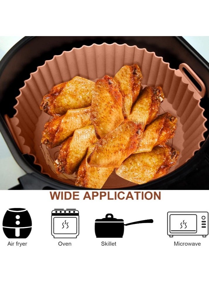 Generic Non-Stick Silicone Air Fryer Molds – Reusable Pan Liners for 3-5.7L Air Fryers, Food-Safe, Oven-Safe (MultiColor)  - Image 3