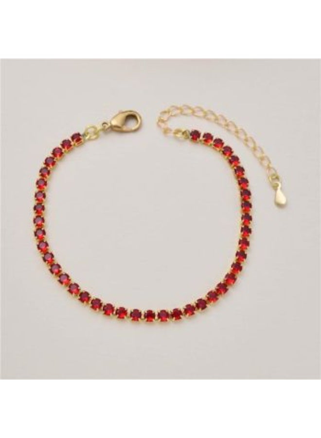 Luxuria Classic Women's Tennis Bracelet 18K Gold Plated 5mm High Carbon Diamond Matching Cubic Zirconia - Image 4