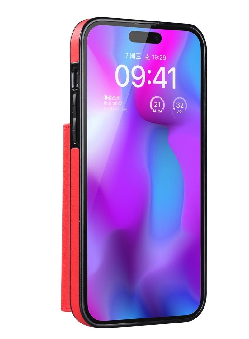 Suteni Back Cover Leather Card Slots Phone Case for iPhone - Image 2