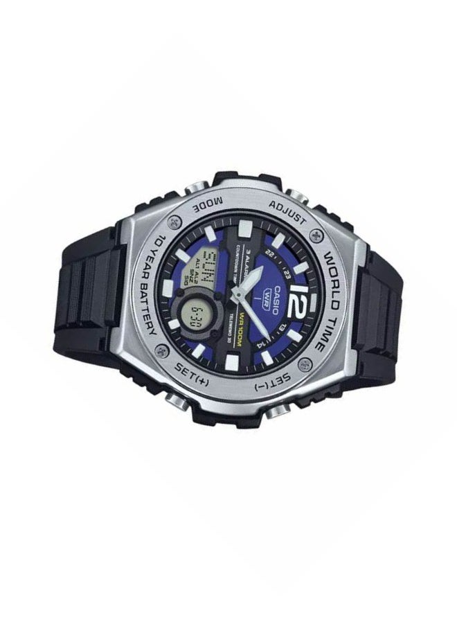 CASIO CASIO MWQ-100-2A  Men’s Digital Watch | 100M WR | Stainless Steel | World Time | Countdown Timer | Auto Calendar | Telememo | Multi Alarms | 100 SEC Chronograph | 10 Year Battery  - Image 2