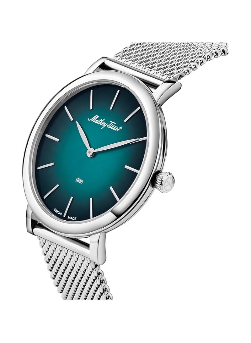 ماثي-تيسوت Mathey-Tissot Swiss Made Green Dial Classic Men's Watch - H7916AV - Image 3