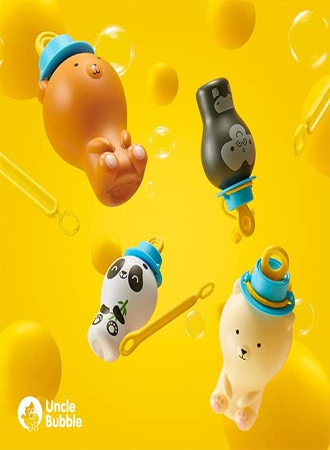 UNCLE BUBBLE Fun Anti-Spill Pals - More Play, Less Mess | Spill-Resistant | Incl. Lovely Brown Bear, Bubble Solution & Bubble Wands - Image 4