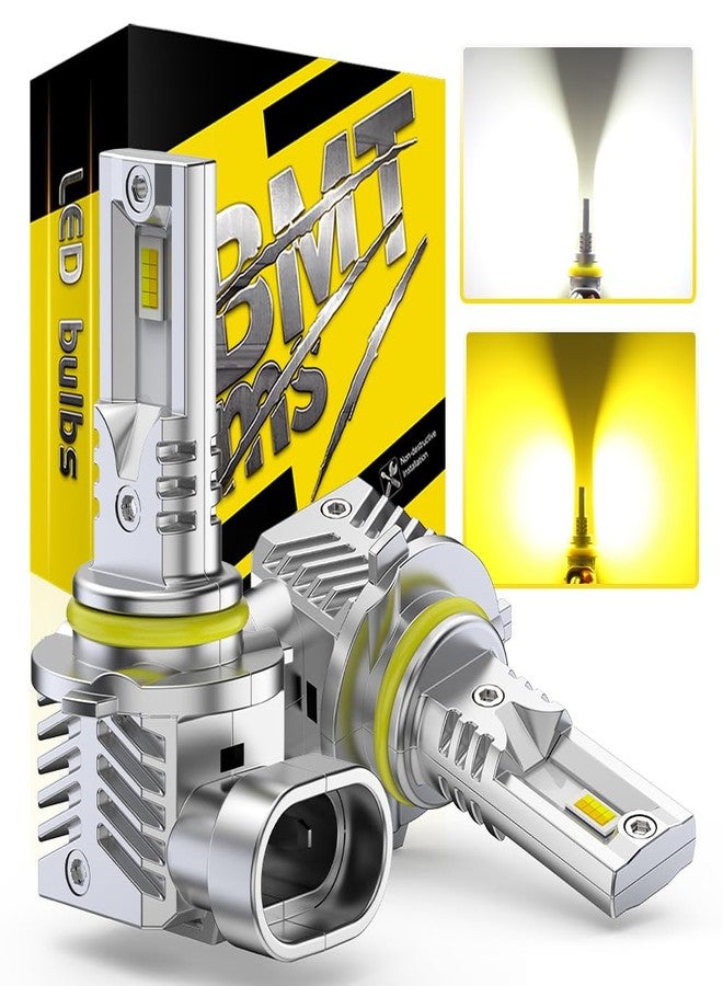 BMT xms 9006 HB4 Fog Light - Switchback 6500K White/3000K Amber Yellow - Dual Color White Yellow Driving Fog Lights, Pack of 2 - Image 1