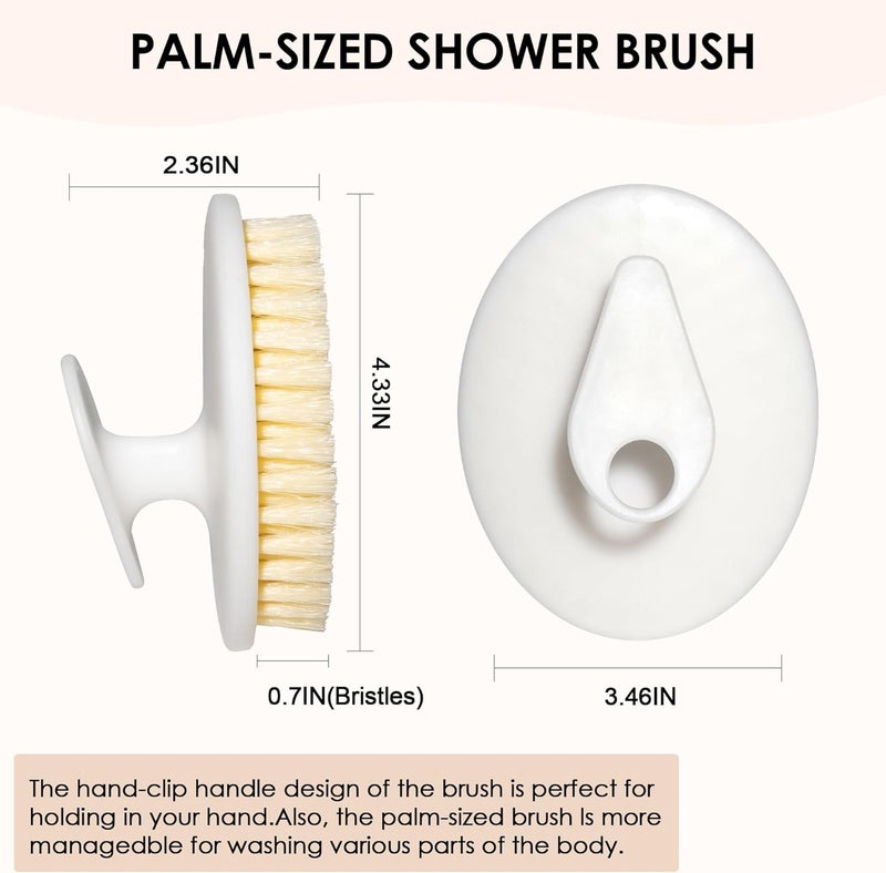 Innerneed PP Shower Brush Body Exfoliating Scrubber, for Deep Clean Body Wash, Cellulite Treatment, Lymphatic Drainage and Blood Circulation Improvement (Pack of 2) - Image 3