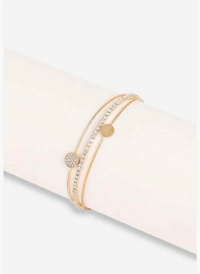 SOHI Gold Plated Designer Stone Casual Bracelet For Women