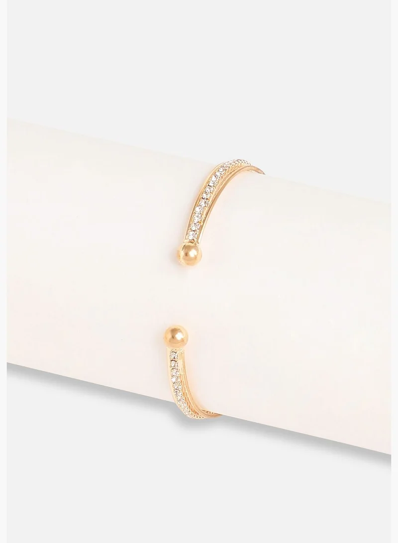 SOHI Gold Plated Designer Stone Casual Bracelet For Women