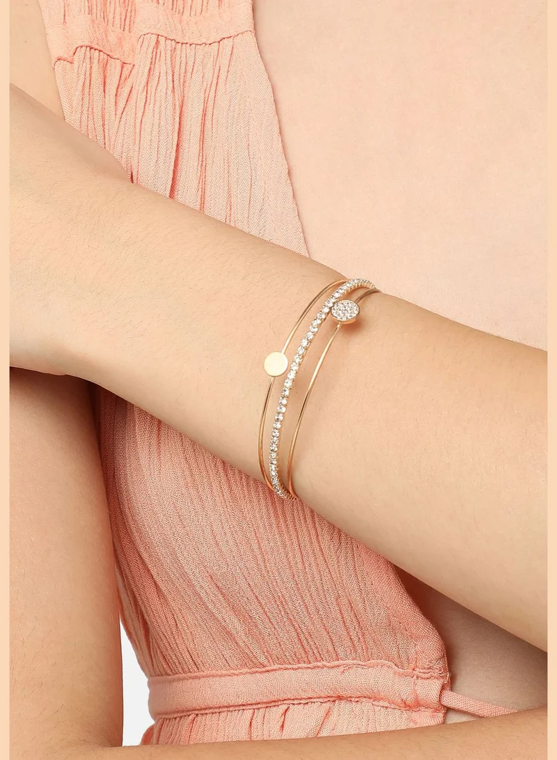 SOHI Gold Plated Designer Stone Casual Bracelet For Women