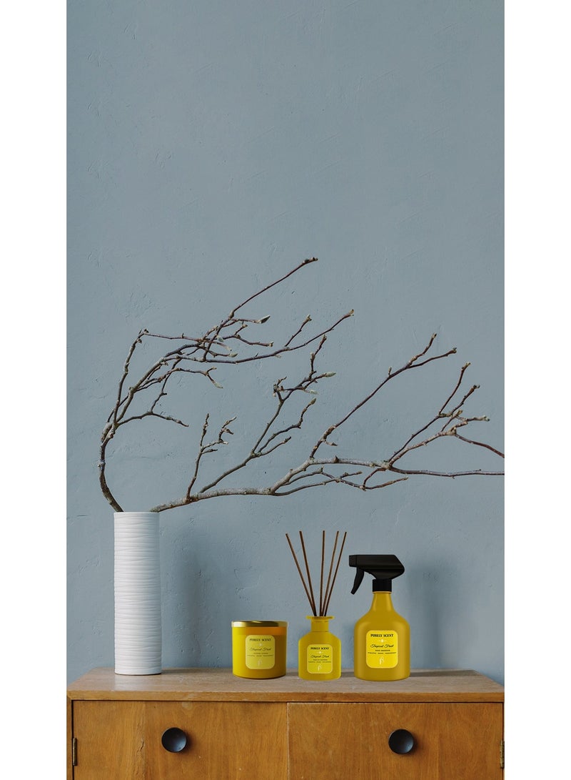 PURELY SCENT Tropical Fruit Large Reed Diffuser – 200ML Exotic Scented Oil Diffuser | Long-Lasting Summer Aroma - Image 4