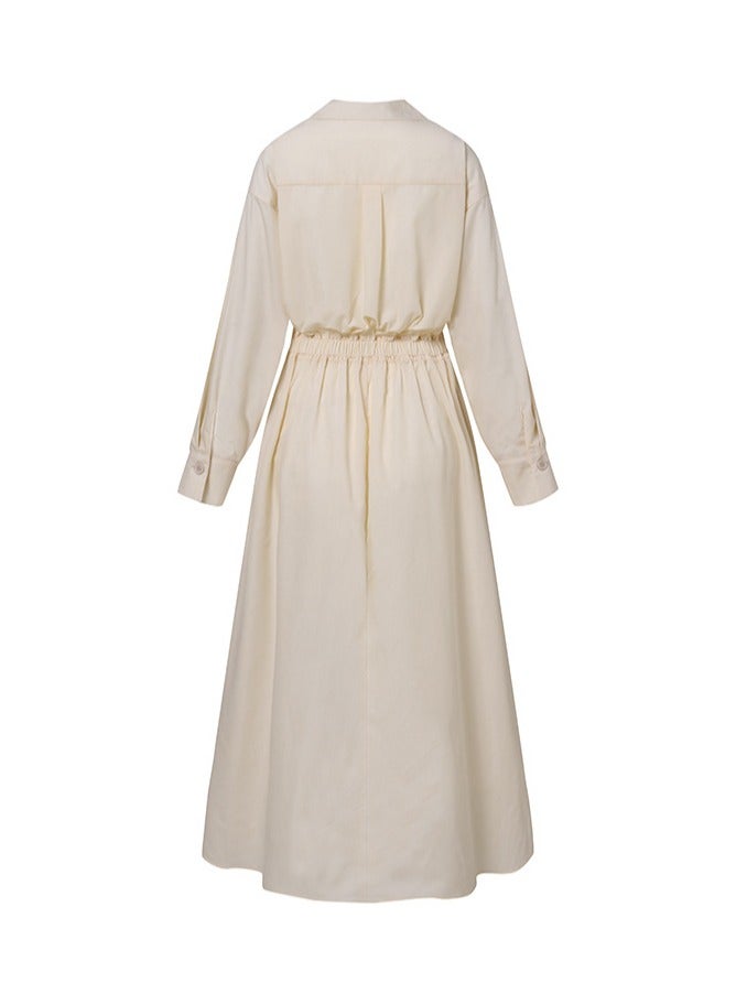 Shougu Loose Elastic High Waist Temperament College Style Cardigan Dress - Image 2