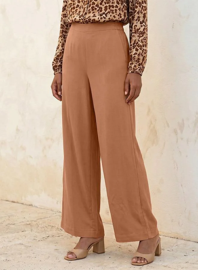 Splash FAV Basic Semi-Elastic Waist Viscose Pants