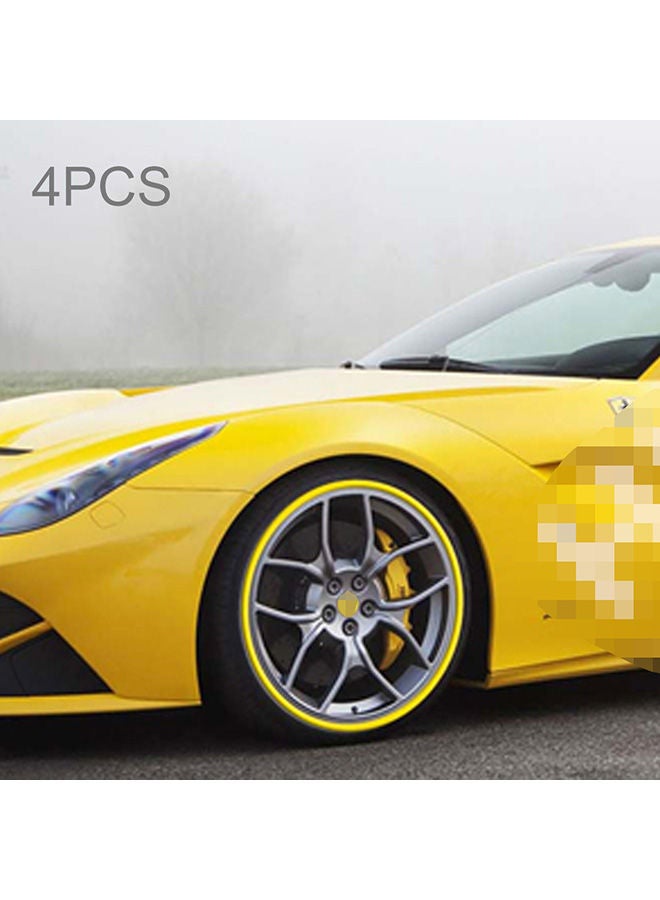 NIBEMINENT 4-Piece Universal Decorative Scratchproof Stickup Flexible Wheel Protection Ring - Image 2