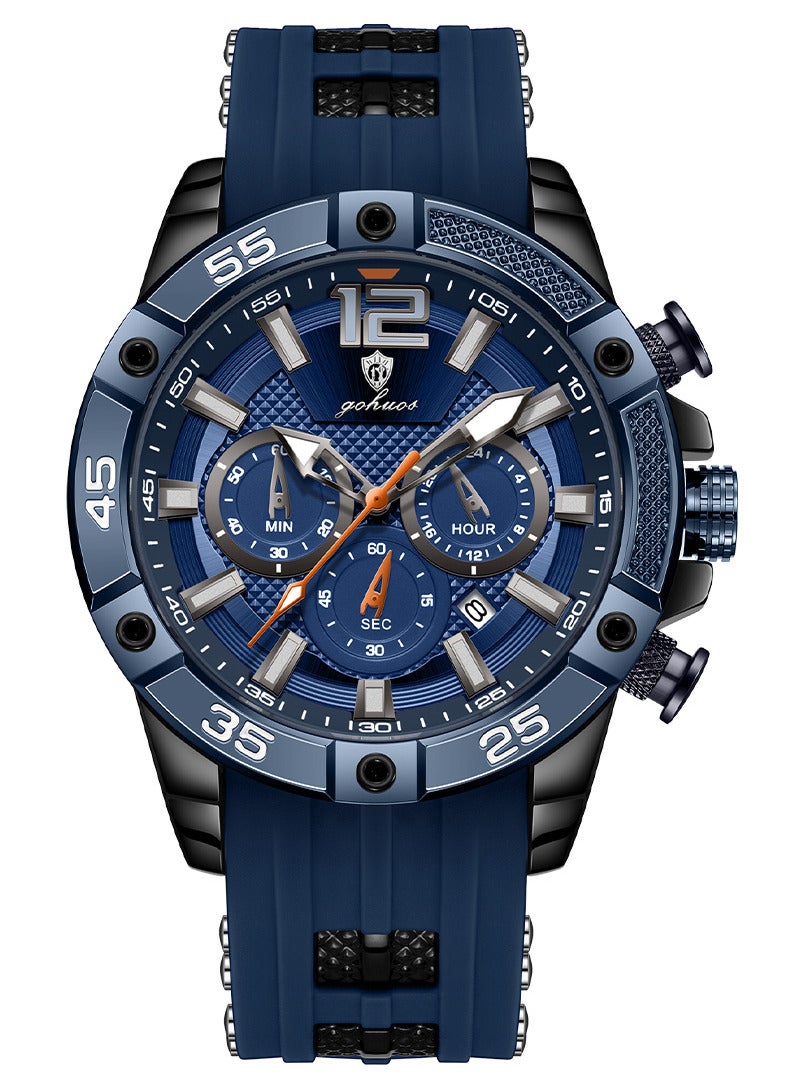 GOHUOS Watch for Men, Sport Waterproof Chronograph Analog Quartz Classic Stylish Business Work Wrist Watch - 46mm - Image 5