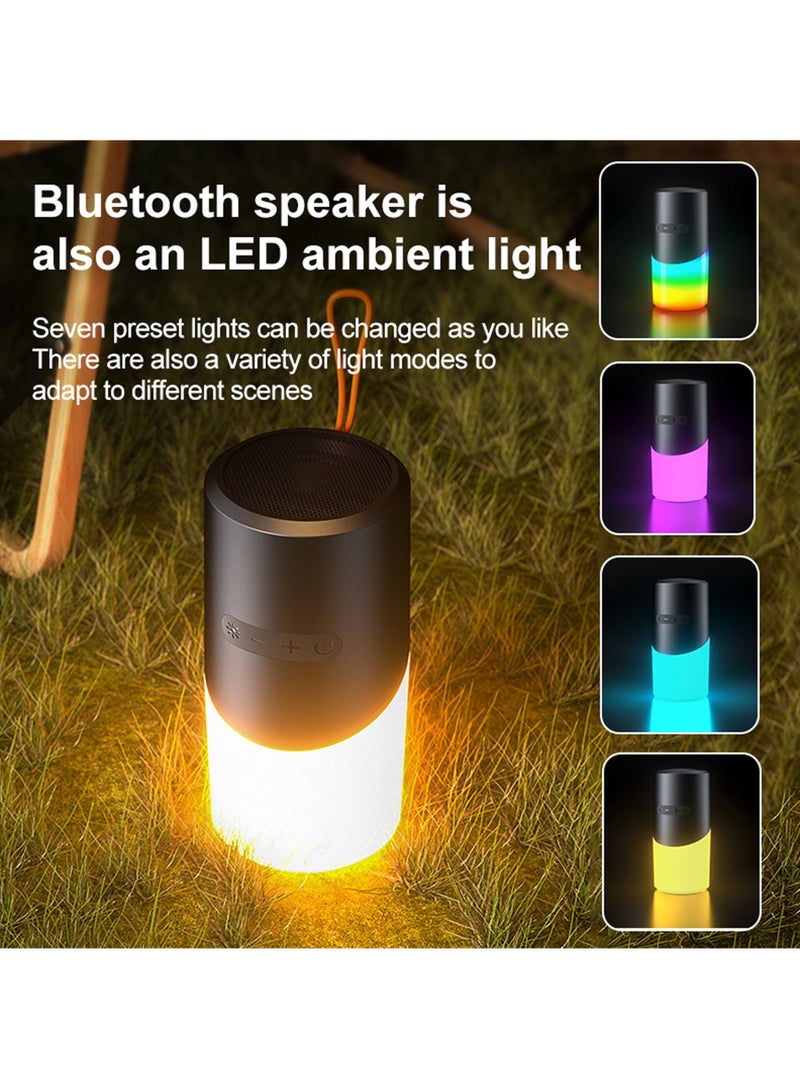 Mini speaker, EqiEch LED Bluetooth Speaker, Outdoor Portable Wireless Bluetooth Speaker, Camping Home Ambience Light Speaker - Image 3