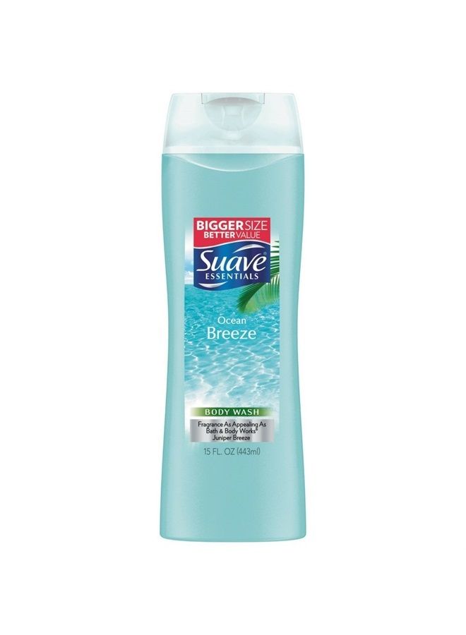 Suave Naturals Body Wash - Ocean Breeze - 15 Fl Oz (Pack of 2) - Image 1