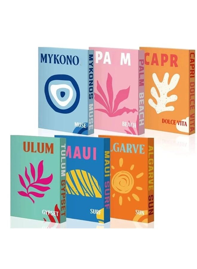 6 PCS Decorative Books for Decoration, Modern Fashion Faux Books Set for Hardcover Home Decor, Fake Book Stacks Display for Bookshelf Living Room Decor - Image 1