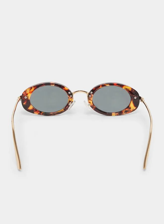 Styli  Tortoiseshell Oval Sunglasses for Women | Best Price UAE