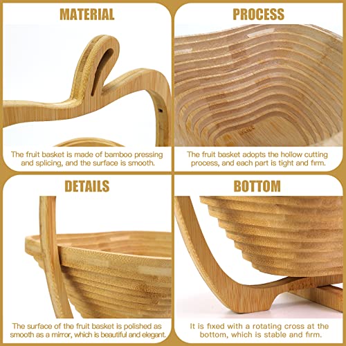 MYOSOTIS Foldable Fruit Basket Gift Snack Box Apple shape fruit bowl holder and Dried fruit basket For Halloween Holiday Party Christmas Decoration (Apple02) - Image 4