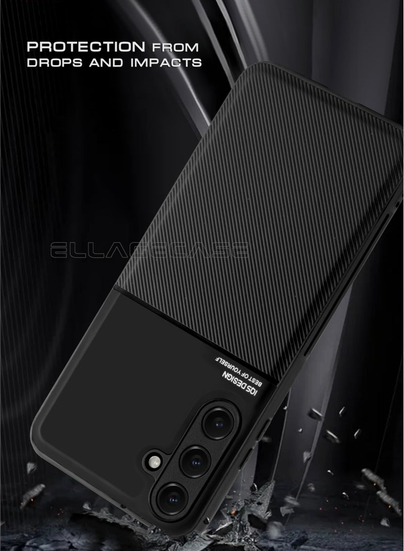 ELLAGECASE حافظة فاخرة رفيعة للغاية لهاتف سامسونج جالاكسي S25، لوحة معدنية مخفية، تصميم نحيف، سهل الحمل، وحماية معززة للكاميرا - Image 2
