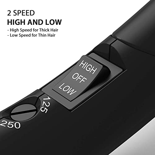 Dan Technology Compact Hair Dryer,Travel Hair Dryer,Portable Mini BlowDryer with Concentrator&Diffuser,HairDryer with European Plug - Image 4