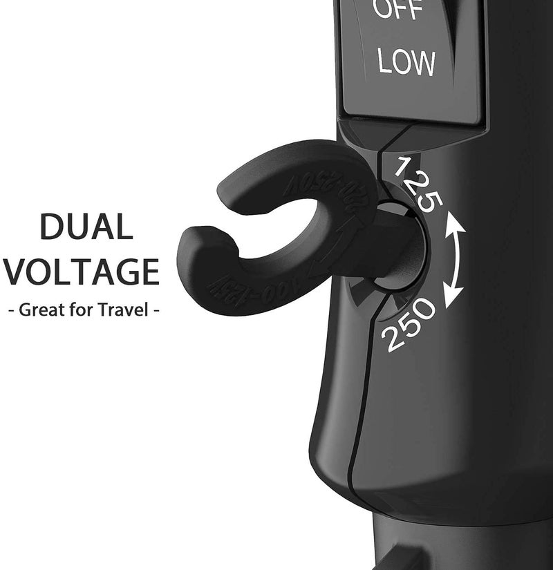 Dan Technology Compact Hair Dryer,Travel Hair Dryer,Portable Mini BlowDryer with Concentrator&Diffuser,HairDryer with European Plug - Image 3